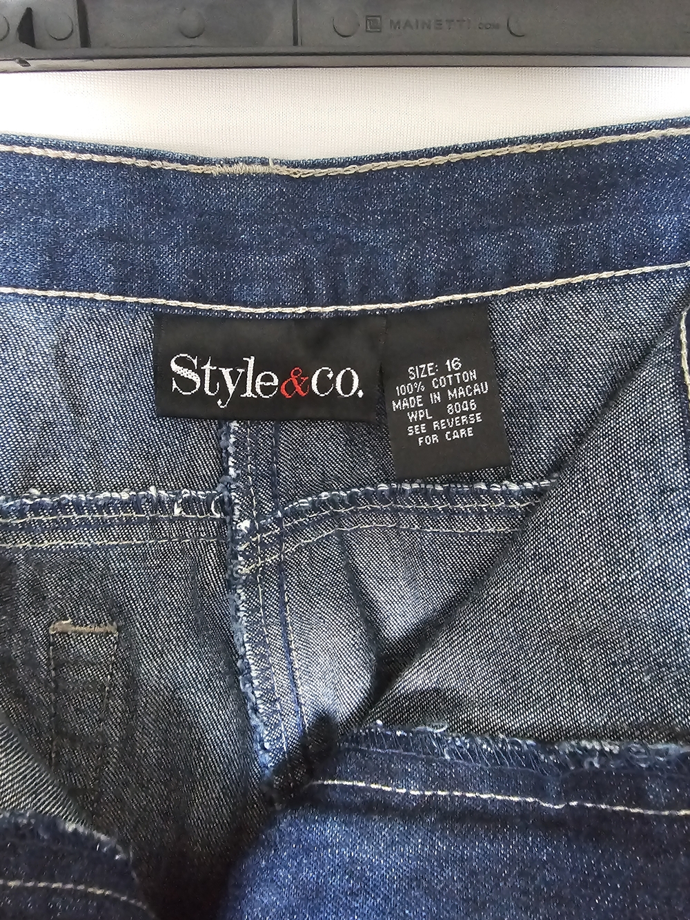 Style & Co. Dark Wash Studded Flare Jeans - Size 16 - Picture 10 of 16